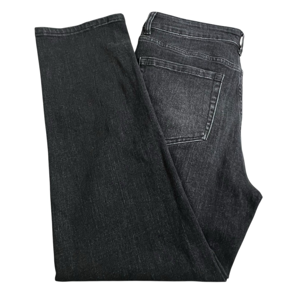 Oat New York Womens 8/29 Black Straight Leg Mid Rise Jeans